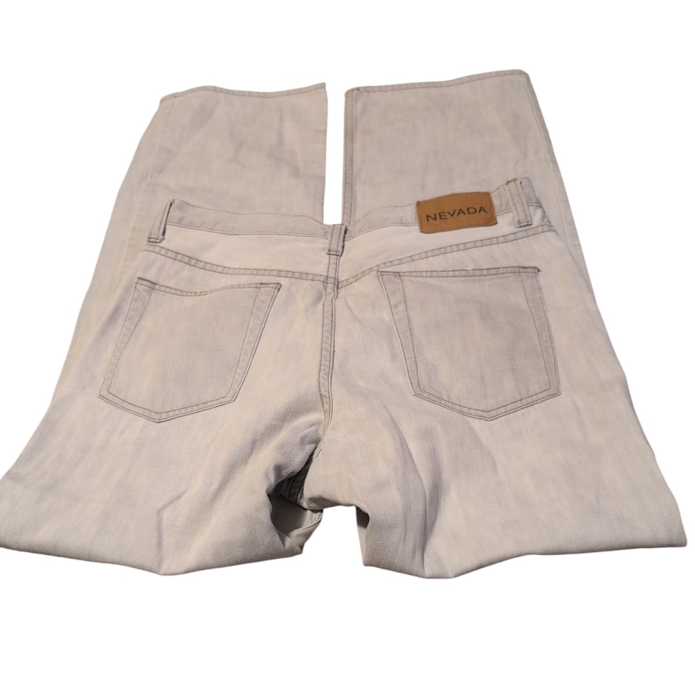 Nevada Men’s Jeans 34x33 Beige Tan Straight Leg Denim Pants 5 Pocket Casual